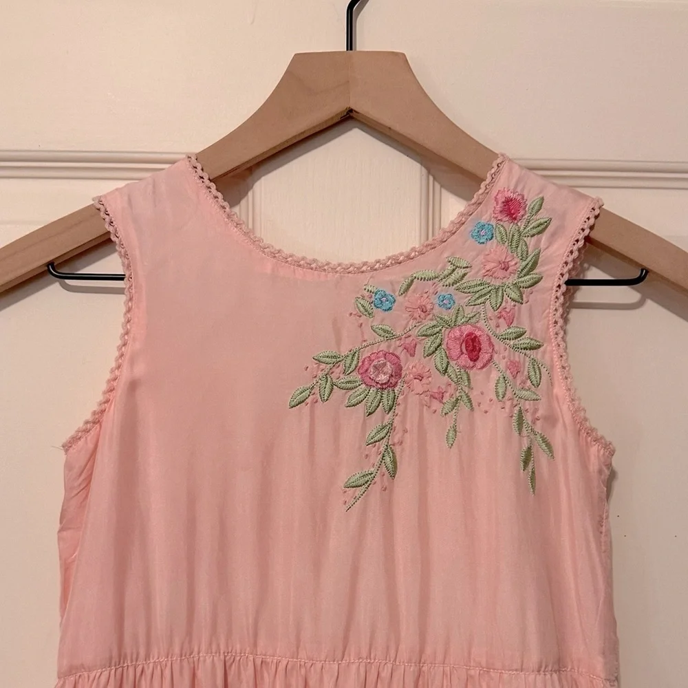 Monsoon | Dress |  Embroidered Flouncy Dress in Pink | Boho | Forest Fairy